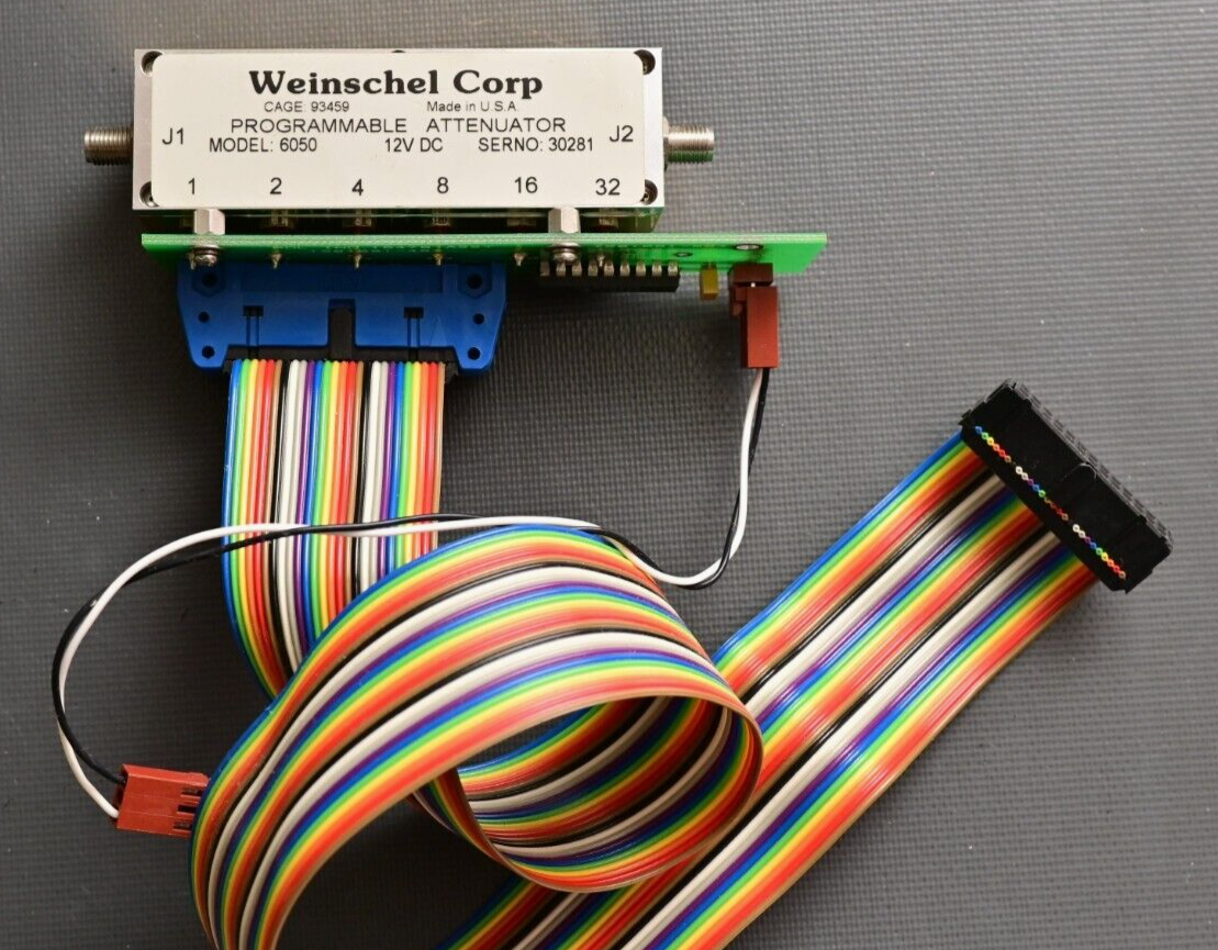 Weinschel Model 6050 Programmable Step Attenuator 0-63dB 12VDC SMA w/ Driver