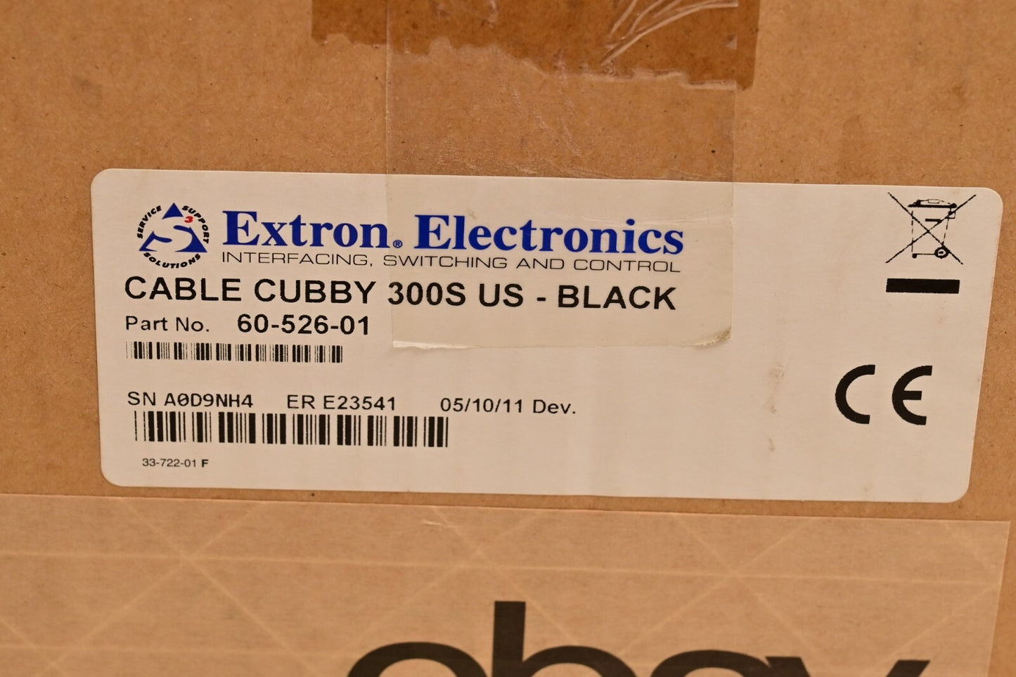 Extron Electronics Cable Cubby 300S US Black 60-526-01 NIB