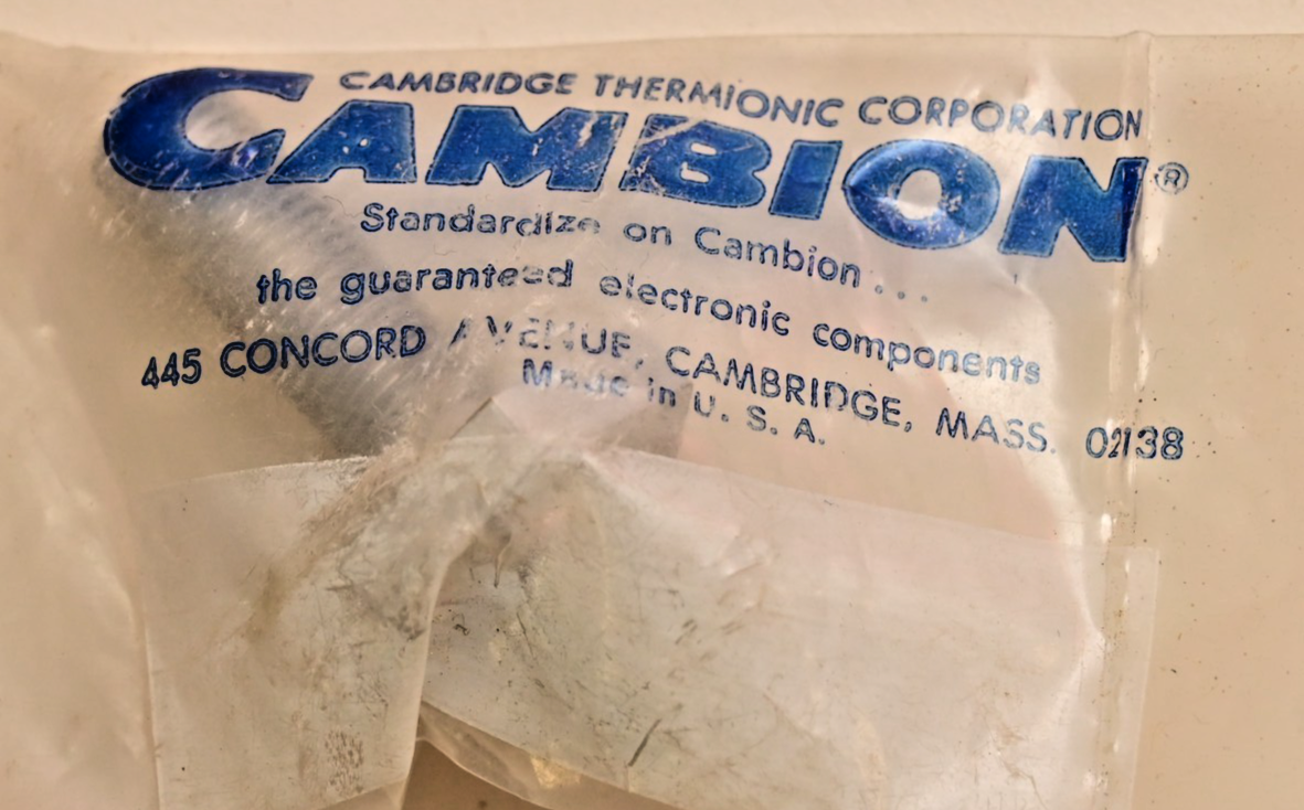 Lot of 3 CAMBION Electrical Mounts NOS Cambridge Thermionic 2" Threaded Bolt