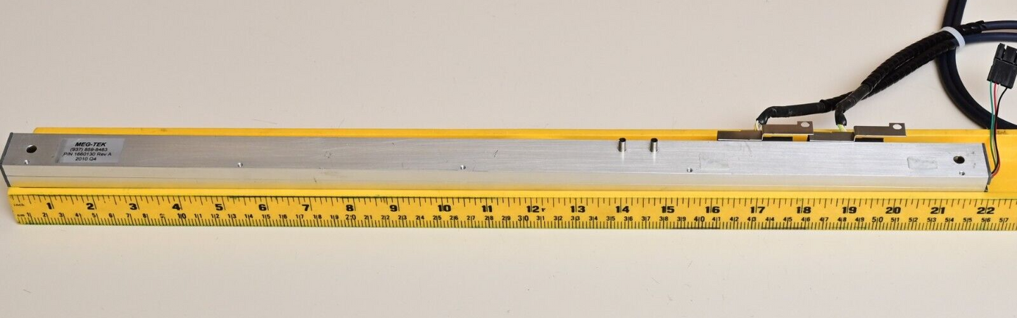 ~21" MEG-TEK Dual Optical Linear Encoder w/ Limit Sensor P/N 1660130 Rev A