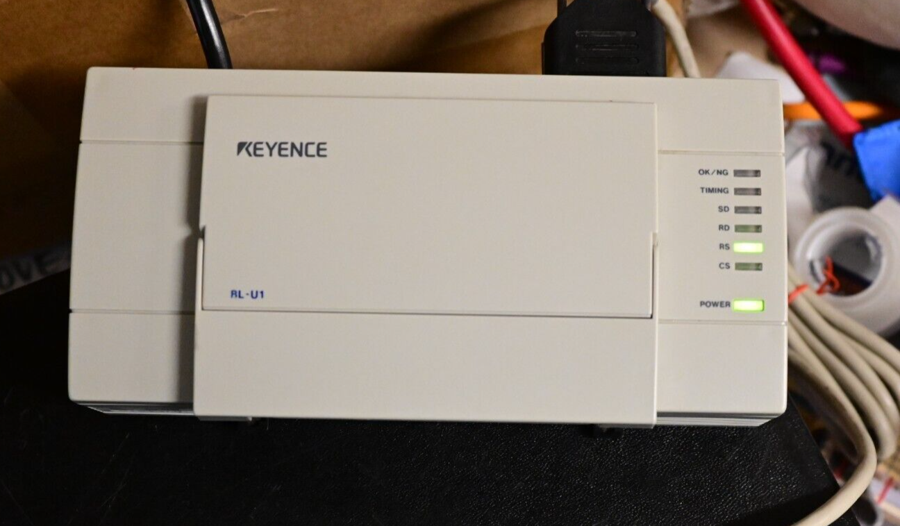 Keyence BL-501H Digital Laser Barcode Scanner/Reader BL-U1 Interface RS232