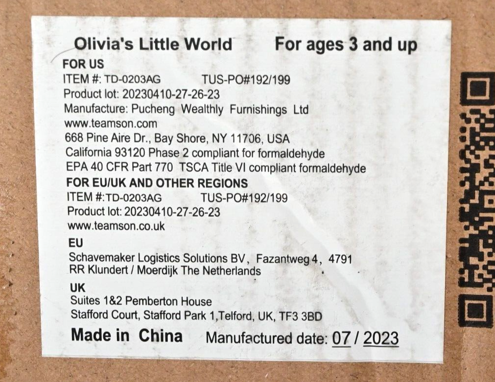 Olivia's Little World 6-in-1 Wooden Baby Doll Changing Station w Crib New in Box