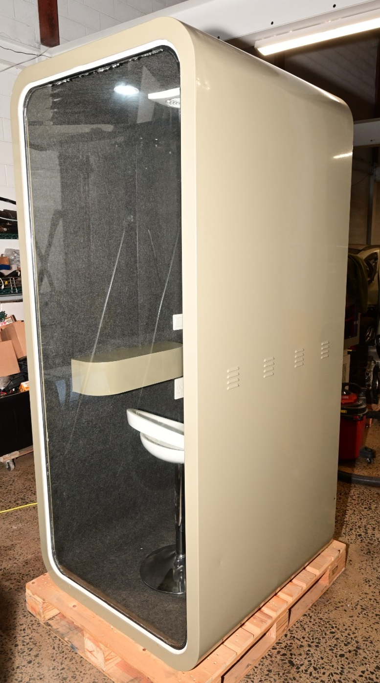 Single Person Office Privacy Booth Soundproof w/Chair/Lighting/Fan