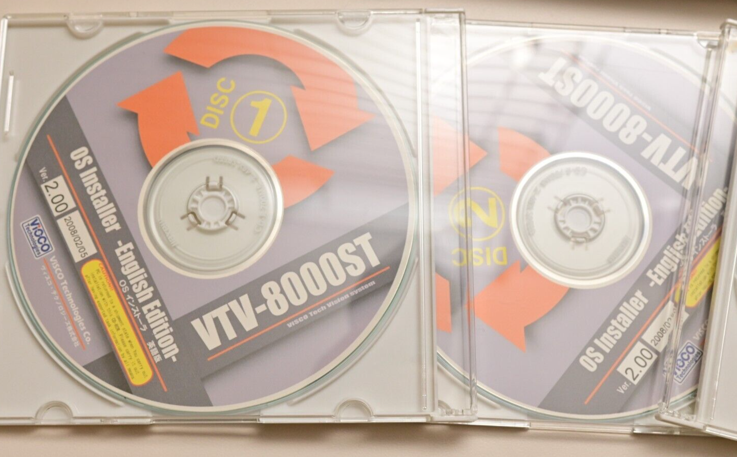 Visco Vision VTV-8000 Machine Vision Software CDs w/ Windows XP Pro on 3.5" HDD