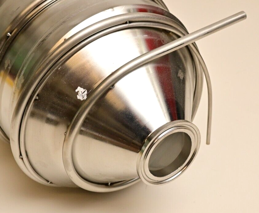 4L Stainless Chilling Vessel Reducer 6" to 1.5" Flange Sanitary Condenser Coil