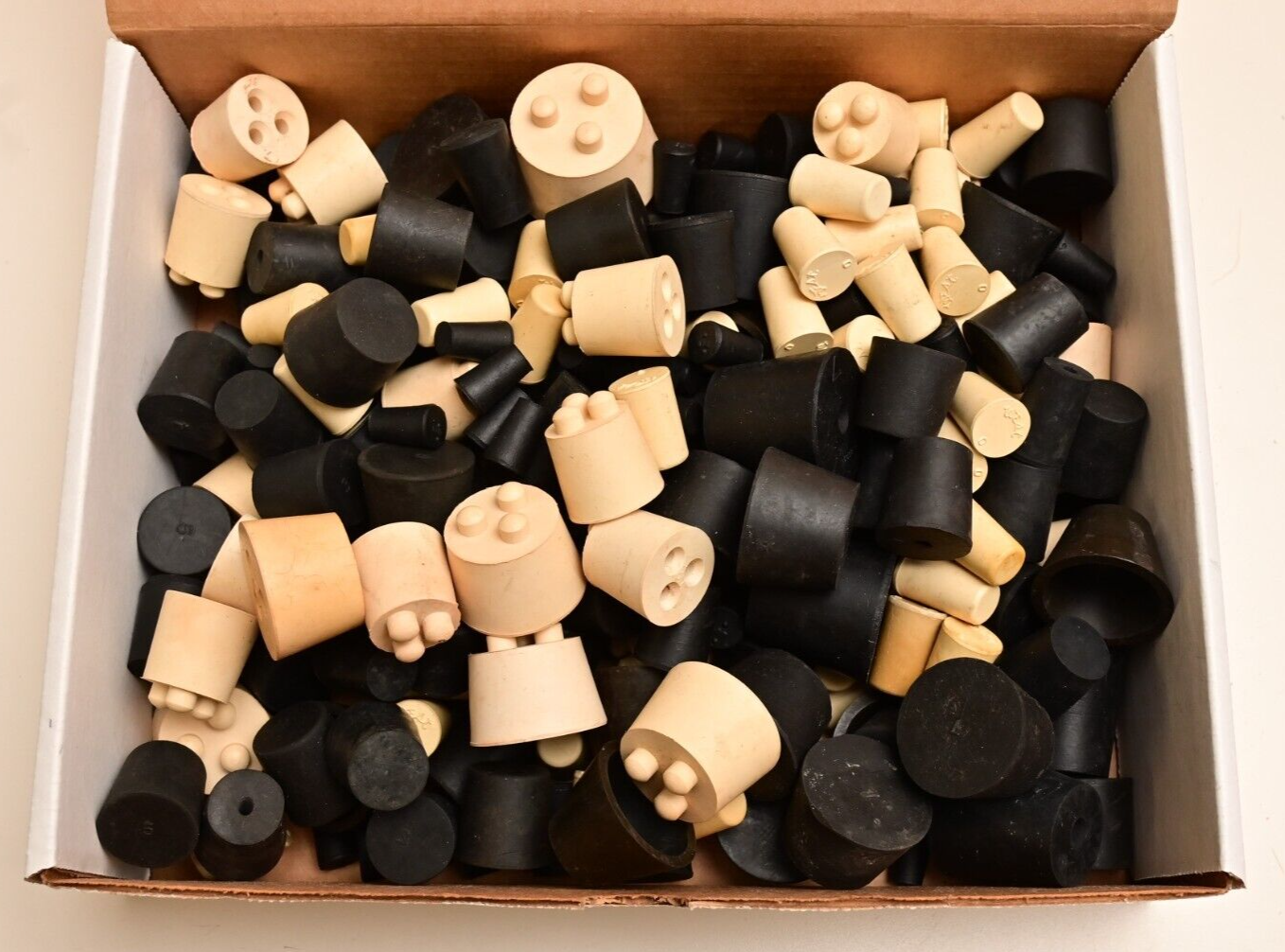 Lot of 273 Rubber Stoppers for Test Tube/Flask Various Sizes Fisherbrand? ~6 lbs