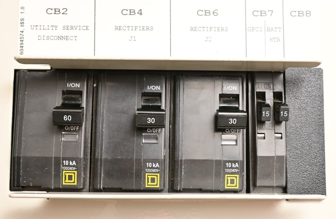 Commscope Telecom AC Power Panel ACPP-120/240-60-WM-06-N-S-GF Square-D Breakers