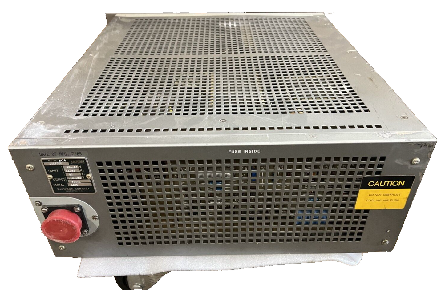Raytheon Sorensen AC Regulator M16/ACR5000 95-130VAC Input 110-120VAC Output