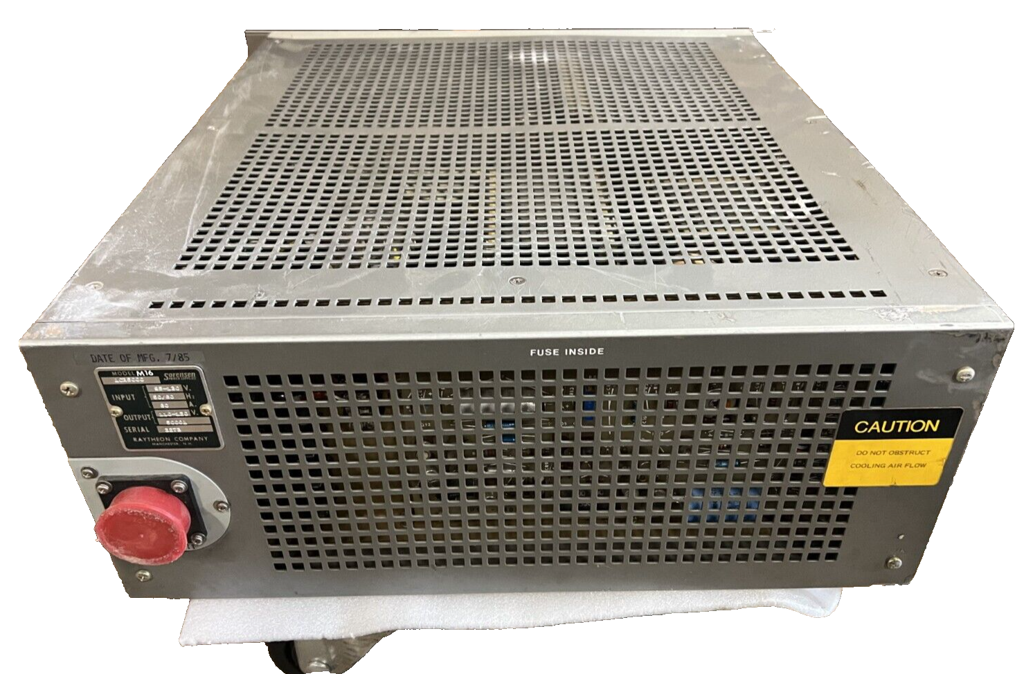 Raytheon Sorensen AC Regulator M16/ACR5000 95-130VAC Input 110-120VAC Output