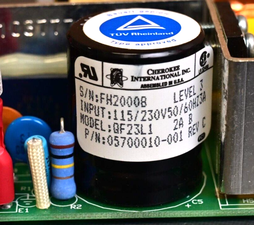 Cherokee International QF23L1 DC Power Supply w/ Line Module & Wiring As-Is