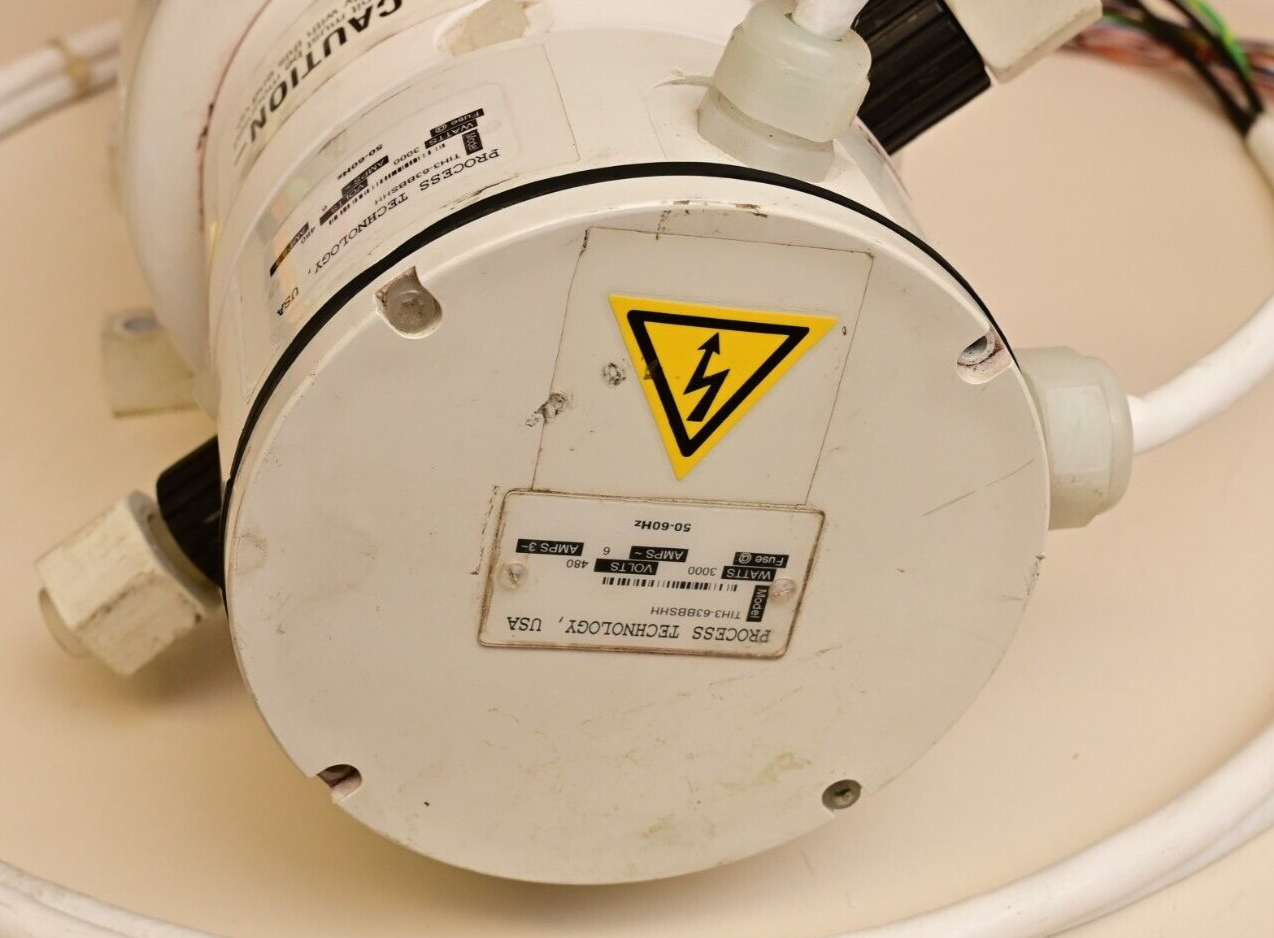 Process Technology 3kW PTFE In-Line Chemical Heater TIH3-63BBSHH 3-Phase 480V