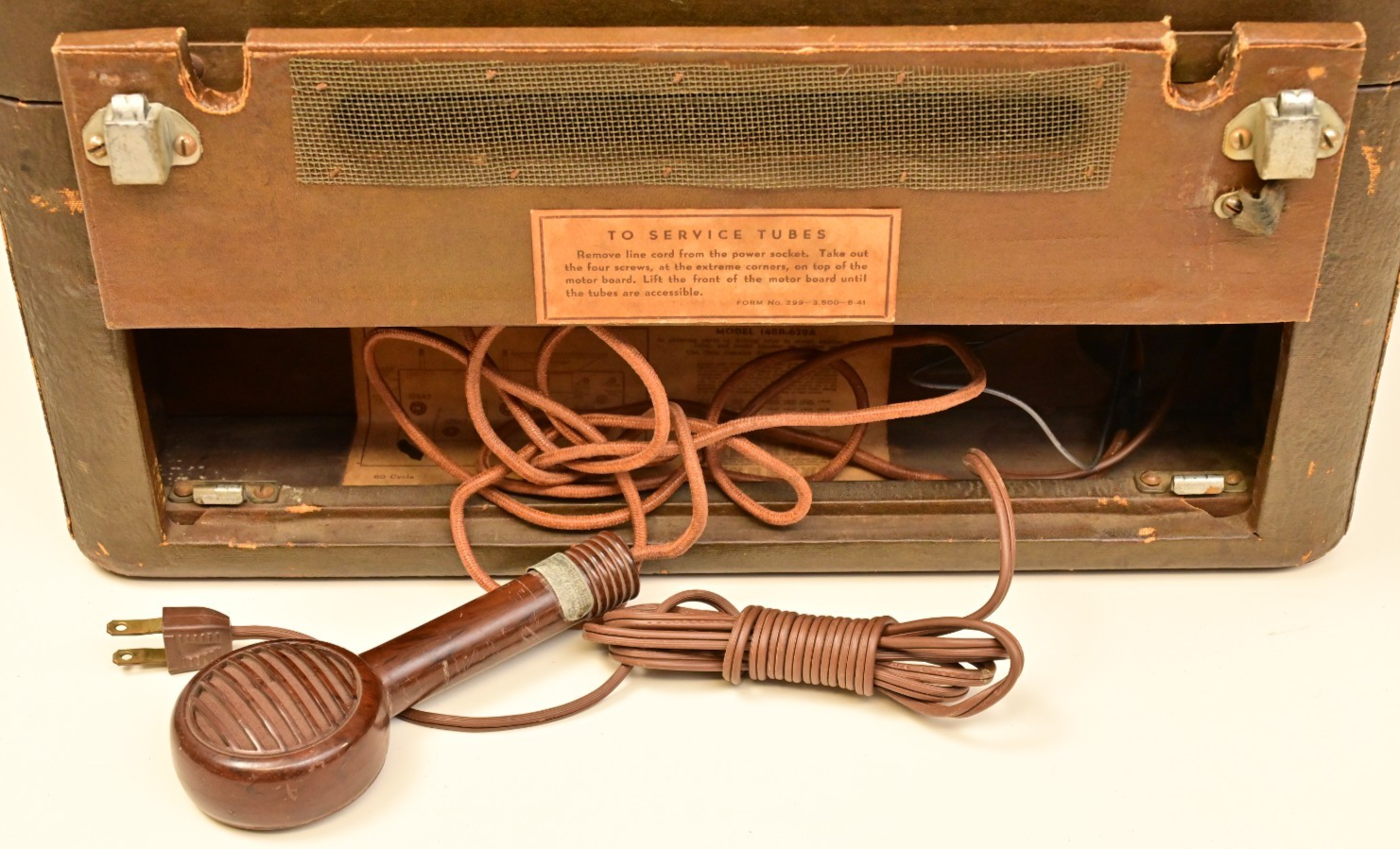 Wards Airline Radio Recording Lathe Record Cutter Model 14BR-629A Antique Wood