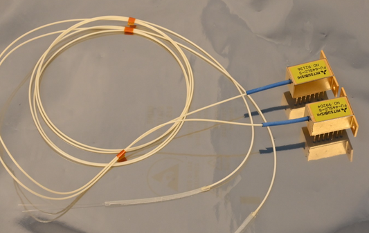 Lot of 2 Mitsubishi Fiber Coupled Laser Diode Gold Plated Case Vintage 1990