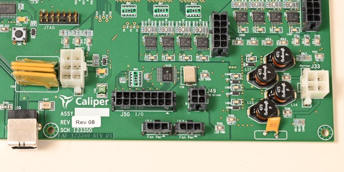 Caliper LabChip Main PC Board High Voltage Vac Sensor Motor Control RFID Reader
