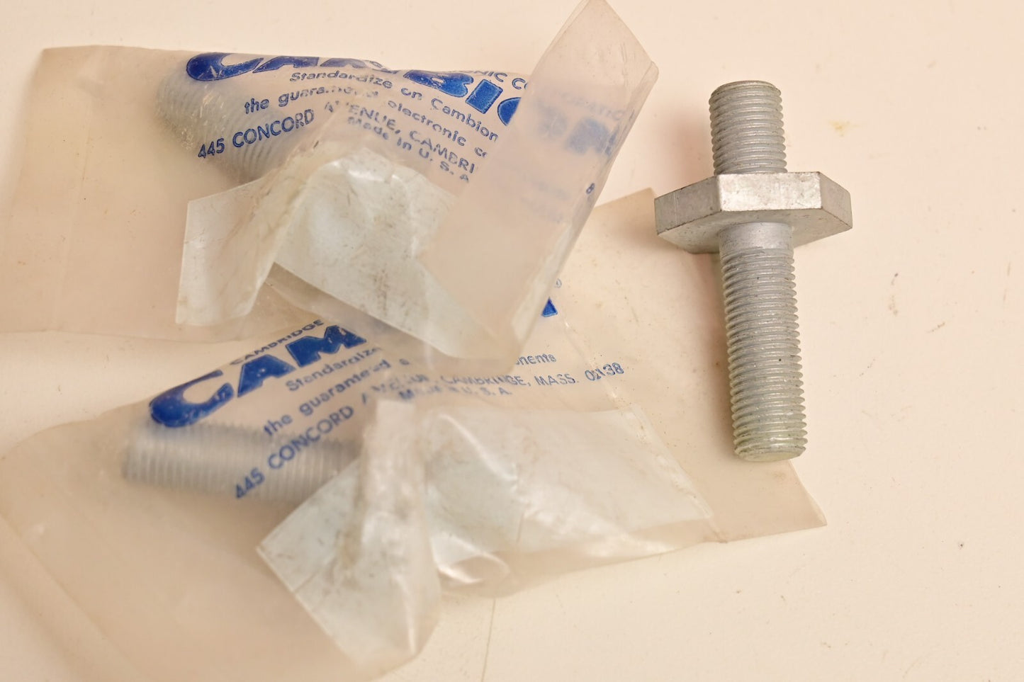 Lot of 3 CAMBION Electrical Mounts NOS Cambridge Thermionic 2" Threaded Bolt