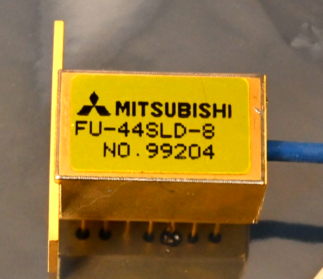 Lot of 2 Mitsubishi Fiber Coupled Laser Diode Gold Plated Case Vintage 1990