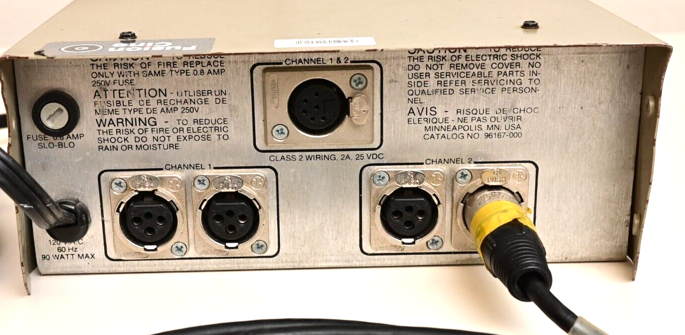 Telex PS-2L 2-Channel Power Supply Intercoms XLR Connectors 24V w/ 15ft Cable