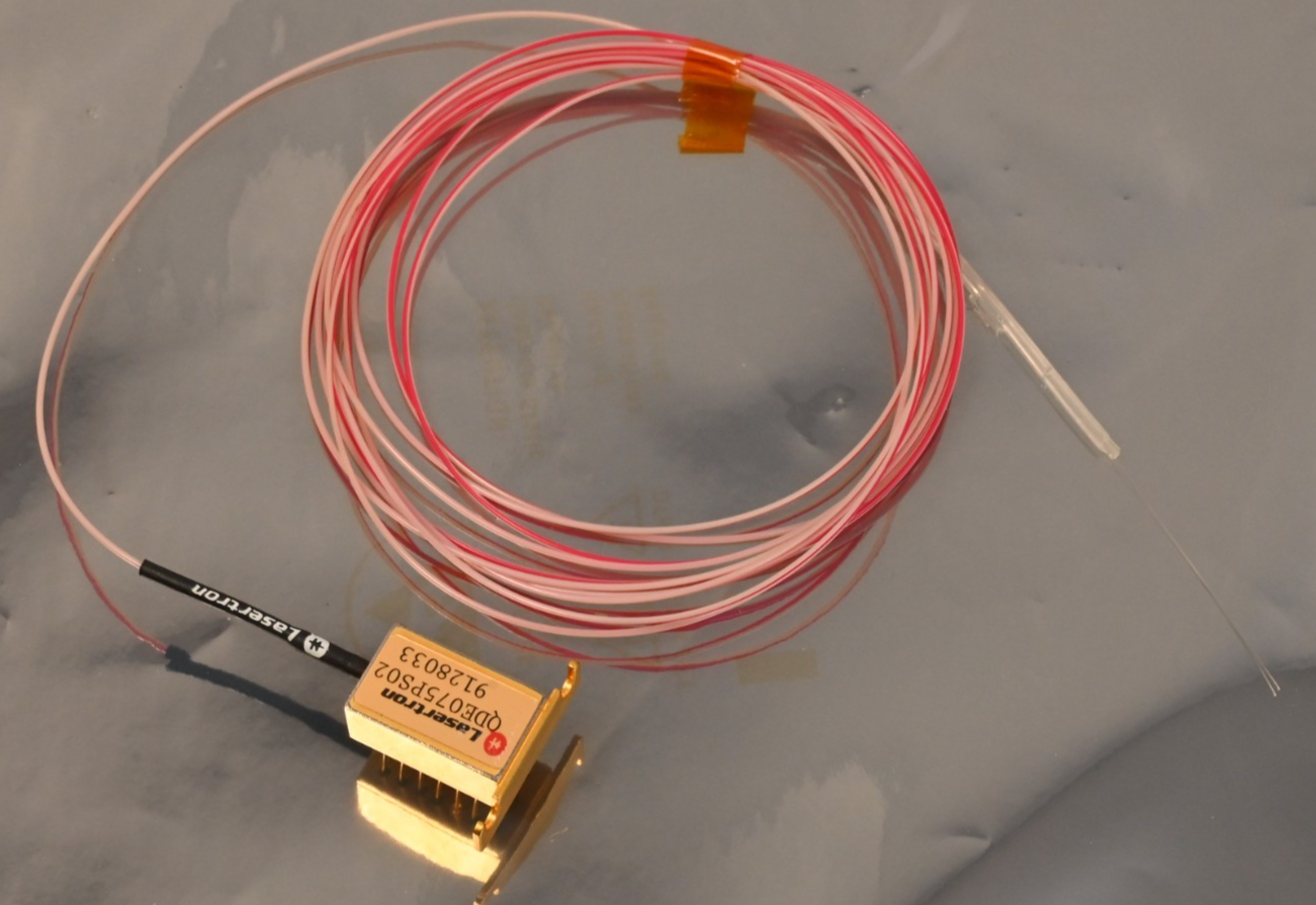 Lasertron Fiber Laser Detector Module QDE075PS02 Gold Plated Case Vintage 1990