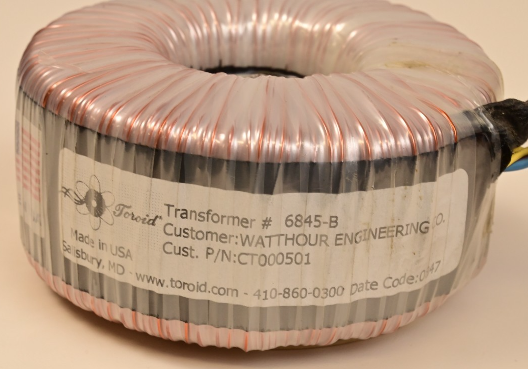 Toroid Transformer 6845-B Watthour/WECO 2350R Toroidal Transformer 5.5 lbs