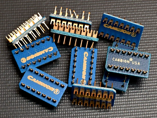 Cambion DIP-14 Component Soldering Socket Gold Plated NOS Fits DIP IC Socket