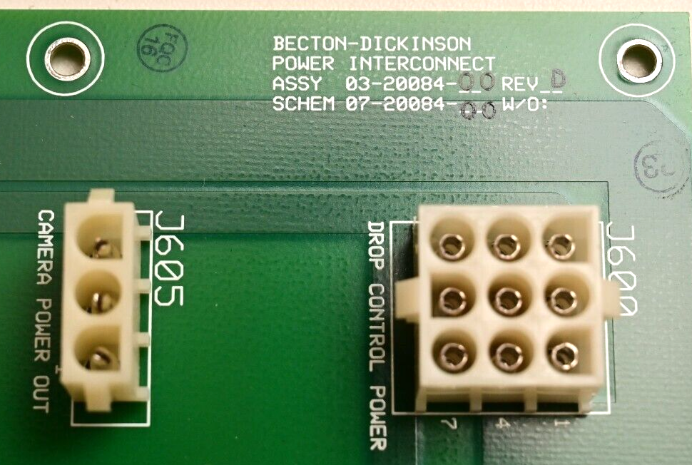 BD LSR II Flow Cytometer Power Cables & Interconnect Board 03-20084-00