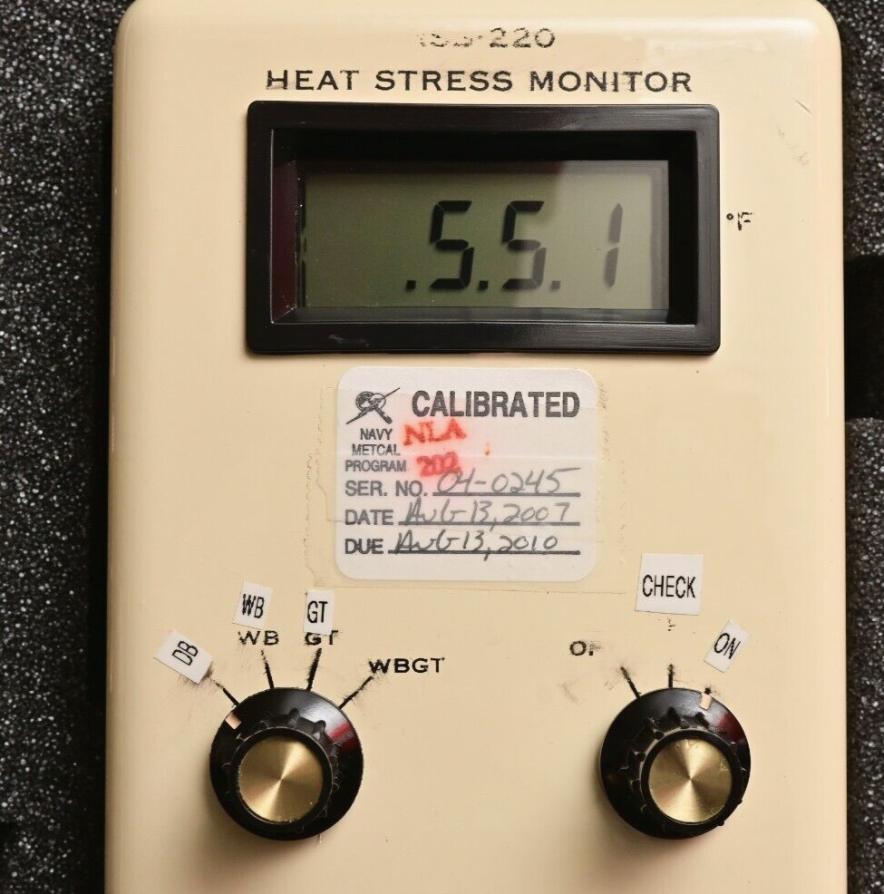 IST RSS-220 Heat Stress Monitor Wet Bulb Thermometer in "U.S. Property" Case
