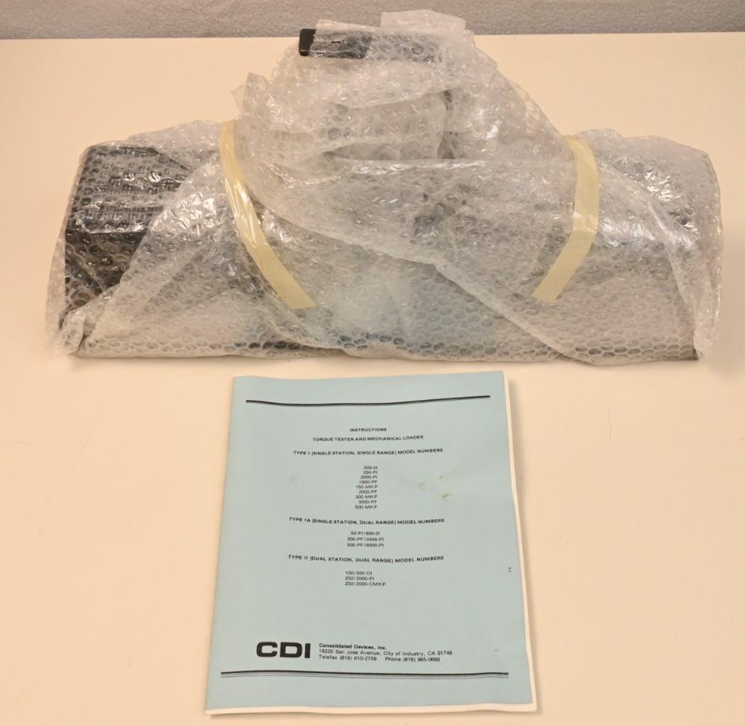 Consolidated Devices CDI Torque Wrench Tester 100/500 OI Oz-In Military Surplus