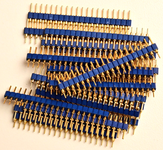 Lot of 20 Headers 20-Pin 0.1" Premium Gold Plated Machined Vertical Post