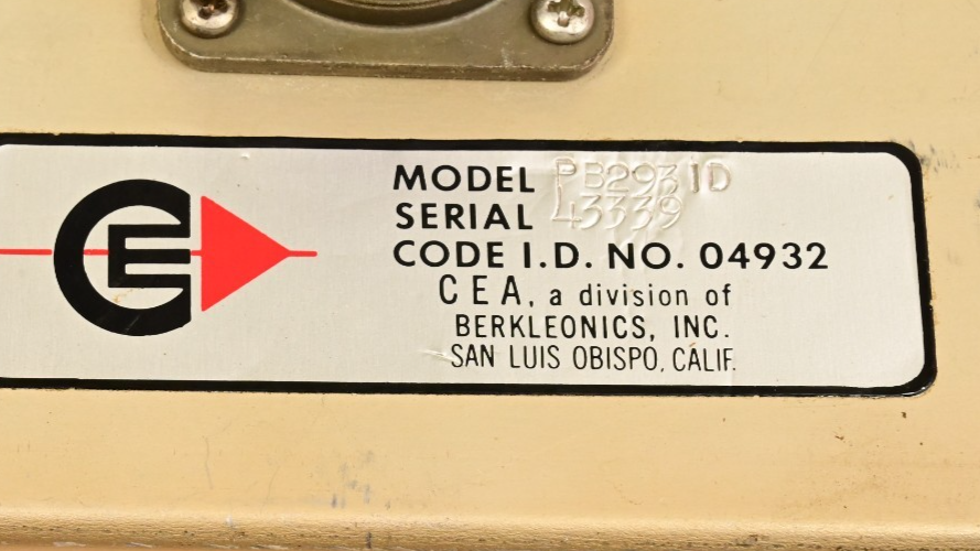 CEA Berkleonics Inverter Rear Panel Amphenol 20-7S 28-12S Military Connectors