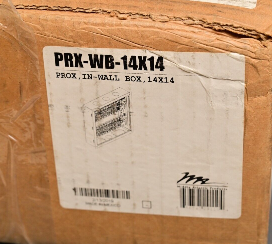 Middle Atlantic 14" x 14" In-Wall Media Box w/ Lever Lock AC Outlet PRX-WB-14X14