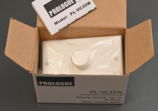 PROLOGUE Volume Control PL-VC35W 35 Watt 70.7V Decora Plate Pro A/V Surplus