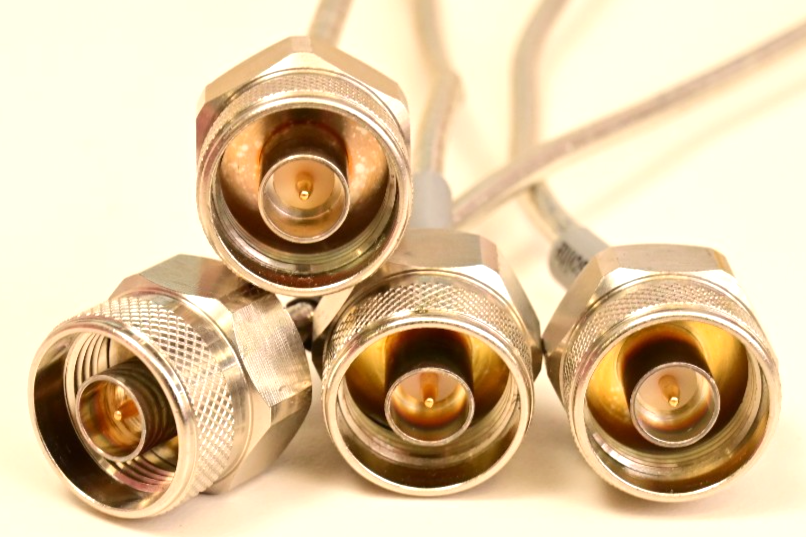 Lot of 4 Tensolite Flexible Coaxial SMA-m to N-m Cables Agilent GS-9200