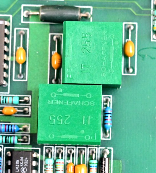 Burdick DC200 PC Board Parts MC68HCP11A0FN Sprague Electrocube Schaffner IT255