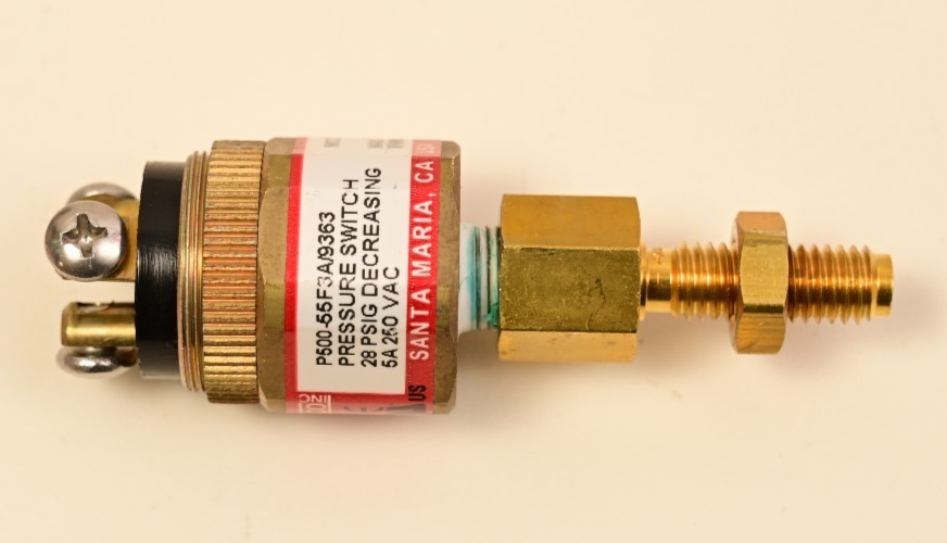 WASCO Pressure Switch 28 PSIG Decreasing 250V AC 5A P500-55F3A/9363