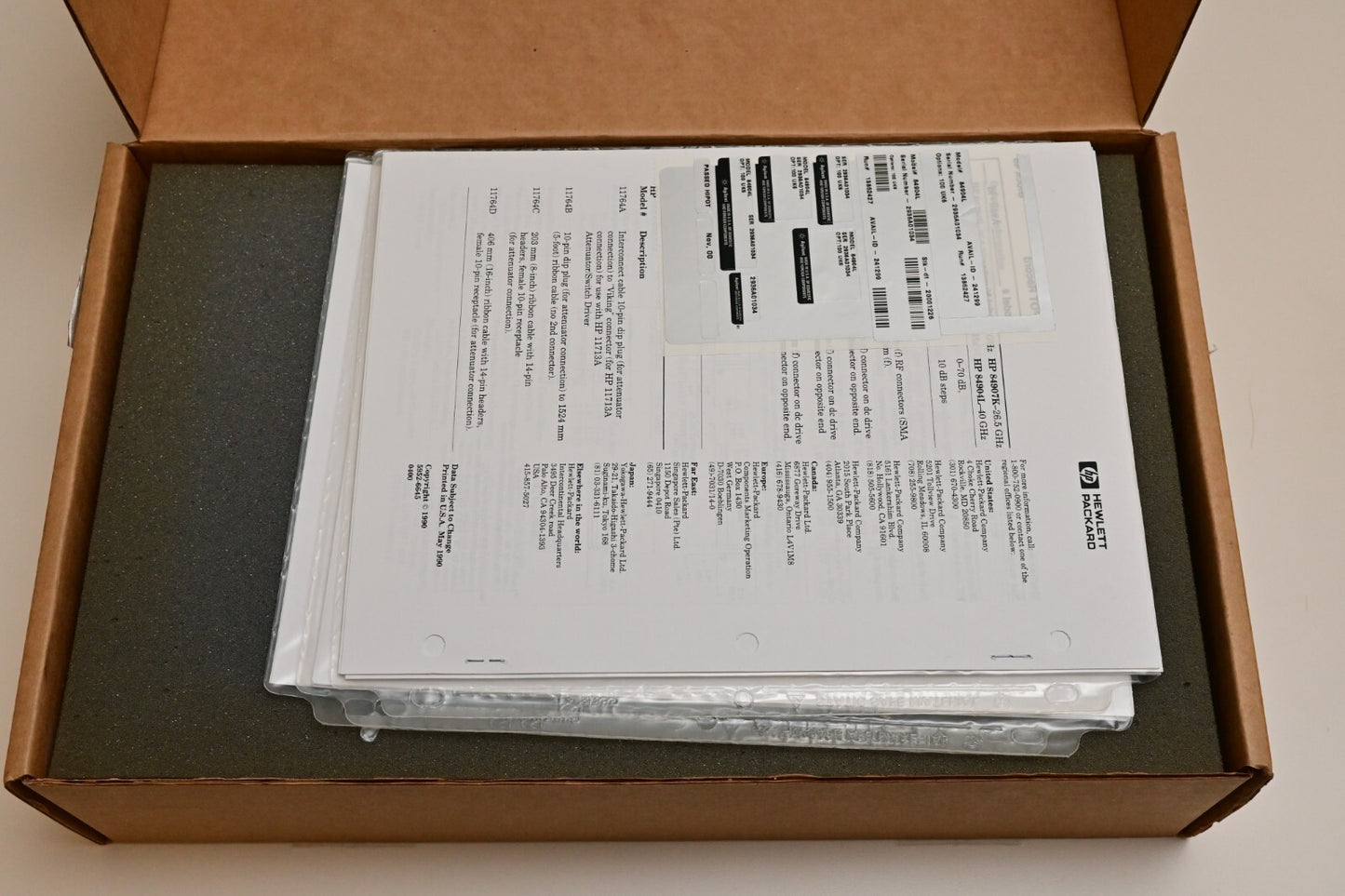 Agilent 84904L Programmable Attenuator DC-40 GHz 11dB 1dB step Opt. 100 UK6 HP