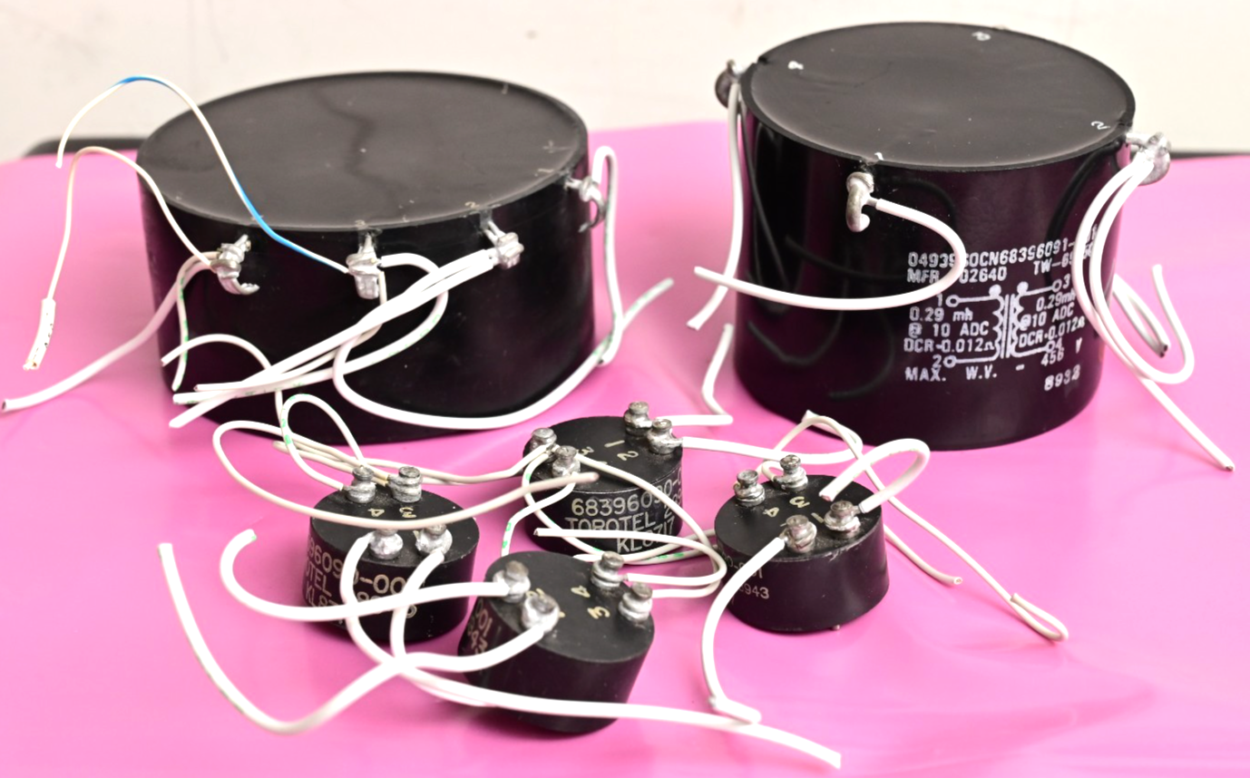 Lot of 6 Potted/Encapsulated Transformers TOROTEL Toroidal Military Elec. 1980s