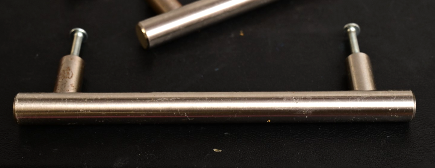 QTY 5 Cabinet/Drawer Pulls Handles Steel Brushed Finish 6.5" x 1.5" x 9/16 Round