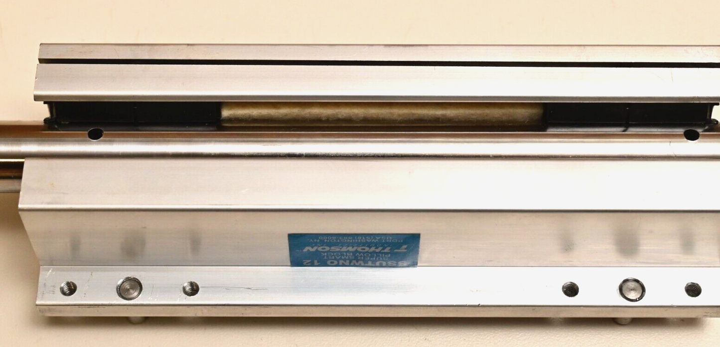 44" x 3/4" Shaft w/ 2 Thomson SSUTWNO 12 Pillow Block Ball Bushing Bearings
