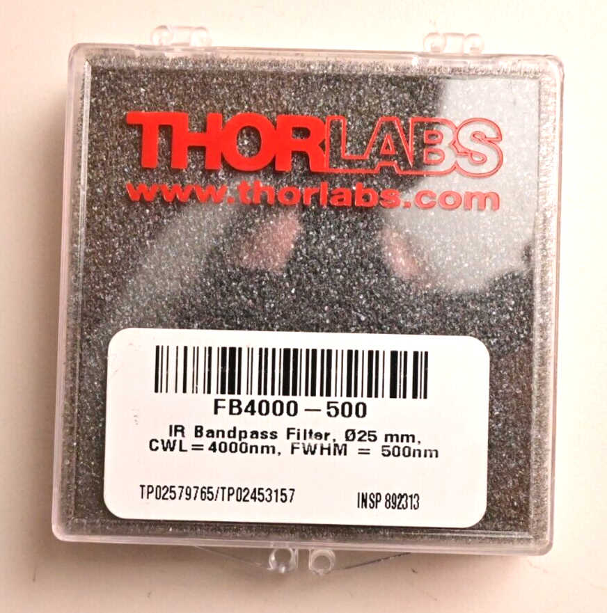 THORLABS FB4000-500 1" IR Bandpass Filter CWL=4.00µm 4000nm MIR FWHM=500nm