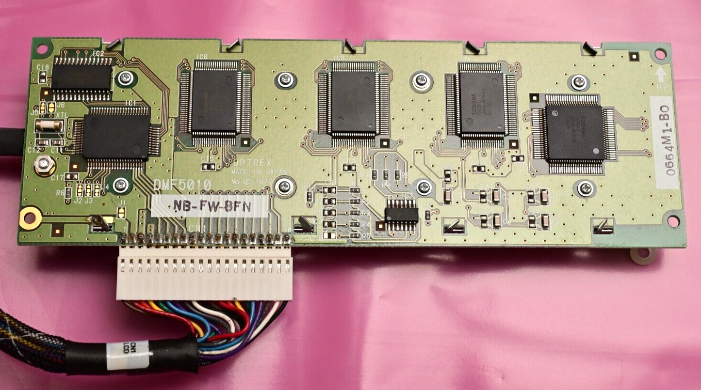 Optrex DMF5010 NB-FW-BFN LCD Display Assembly w/ Backlight Blue/White with Cable