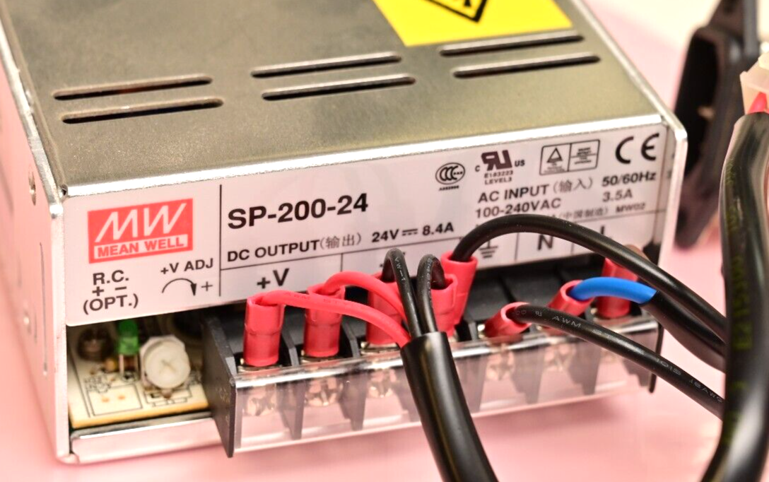 Mean Well DC Power Supply 24V 200W SP-200-24 Adjustable w/ Power Entry Filter