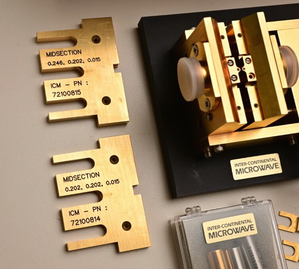 Inter-Continental Microwave TFC-1047 RF Test Fixture w/ Midsections Gold Plated