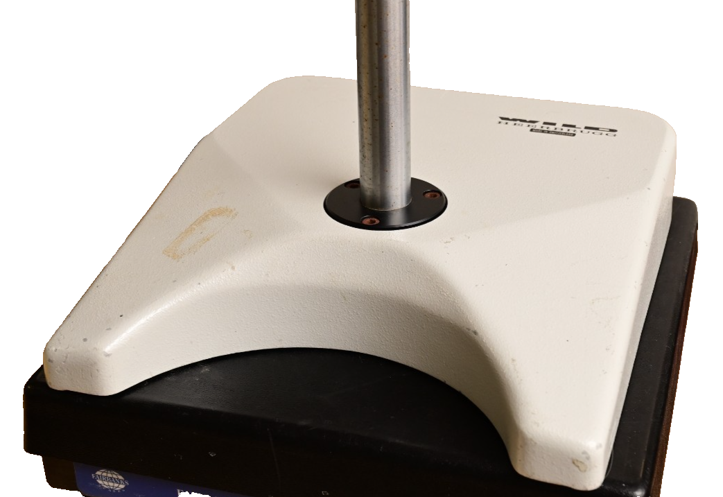 Wild Heerbrugg Stereo Microscope Stand Weighted Base 21" x 30mm Shaft