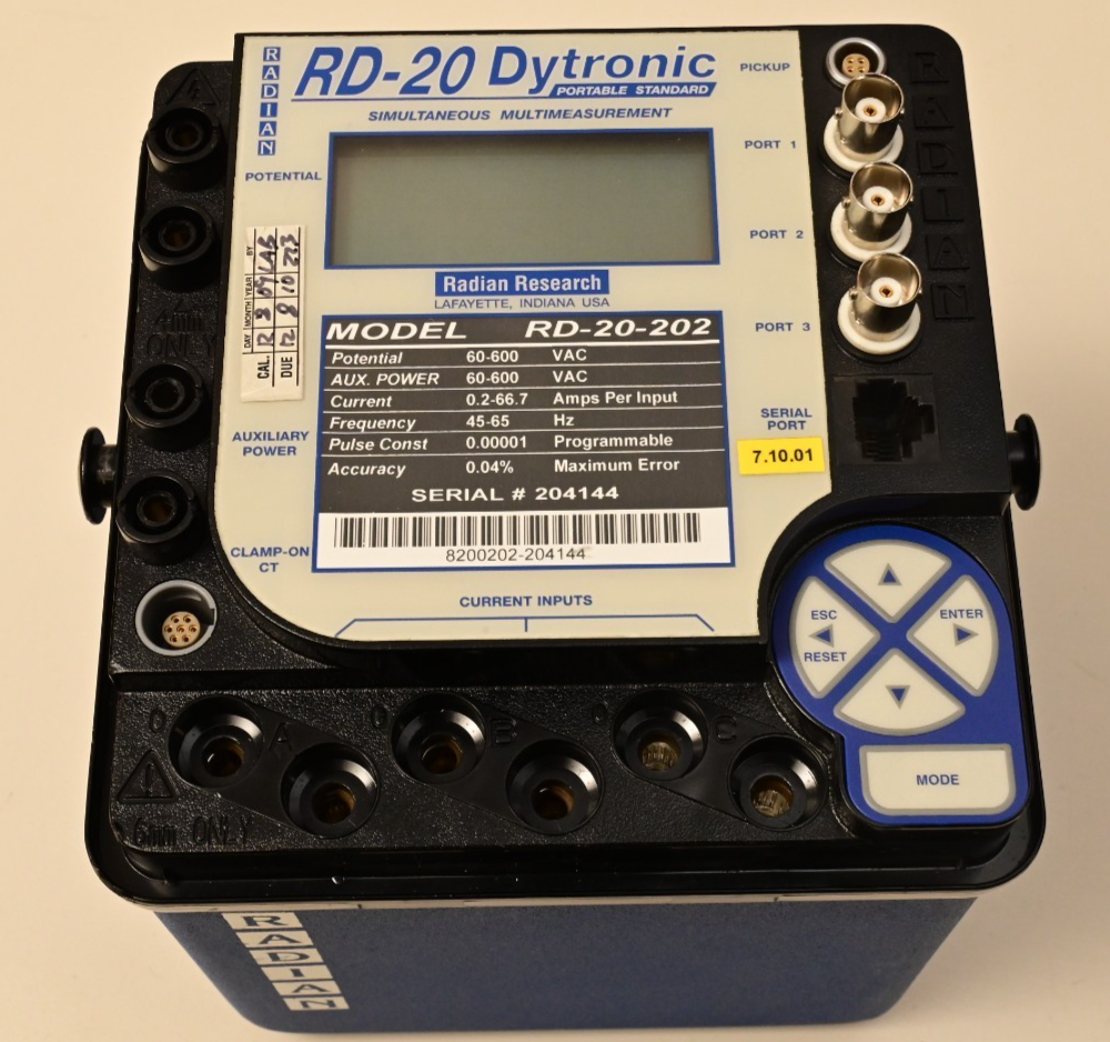 Radian Research RD-20-202 Dytronic Portable Single-Phase Reference Standard