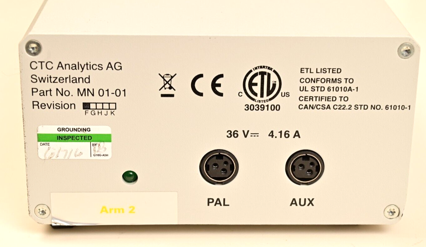 Eksigent CTC Analytics MN 01-01 Rev F PAL/Aux 36V DC Power Supply