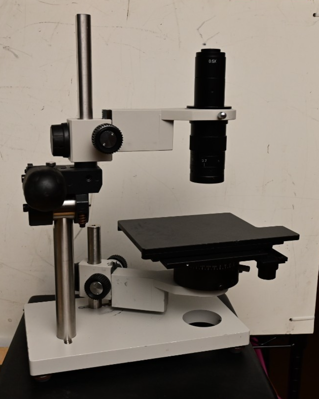 Keyence VHX-100K Microscope Stand w/ Unknown C-Mount Lens Heavy Duty Adjustable