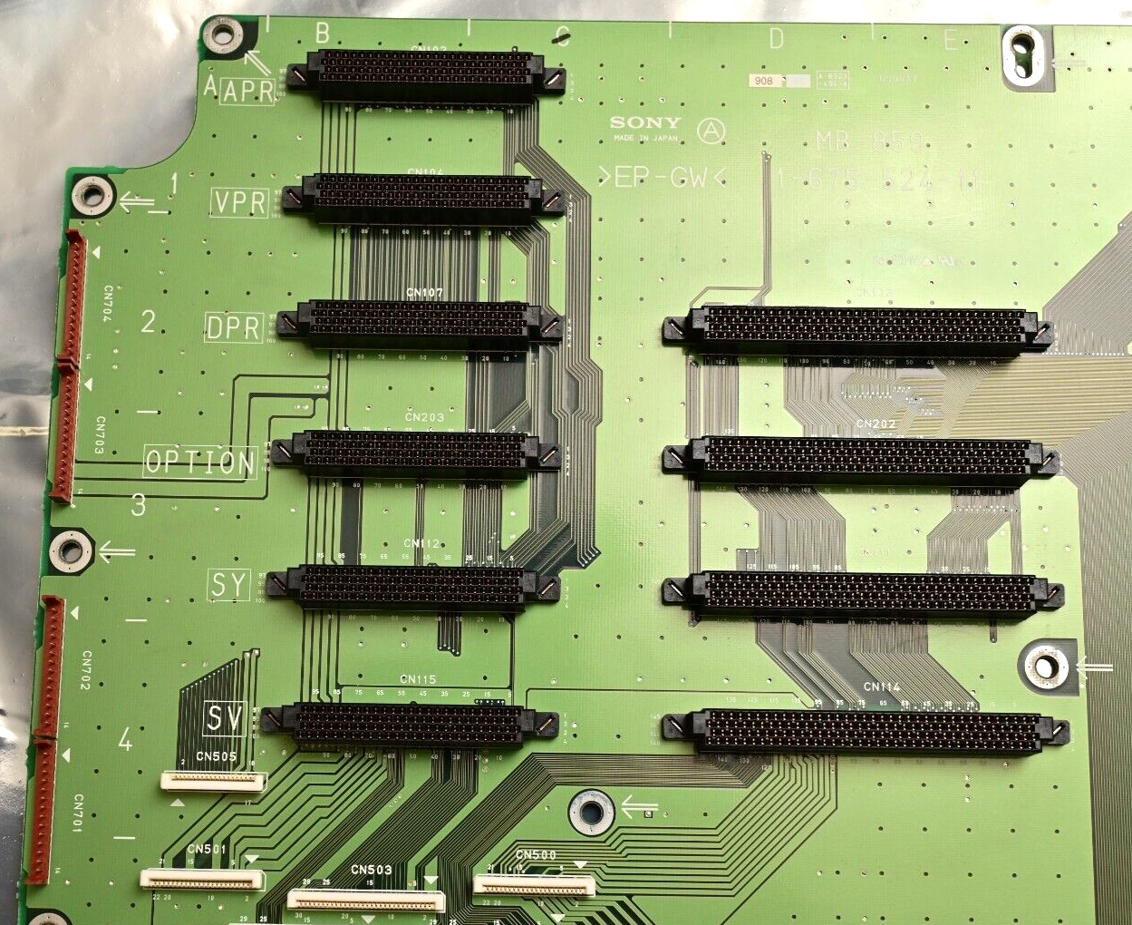 Backplane Motherboard for Sony DSR-2000 Pro DV Deck 675-524-11 MB-859
