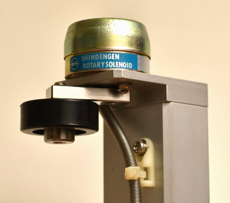 Shindengen Rotary Solenoid Mounted on 5" Alloy Pedestal with 30mm Wheel on Lever