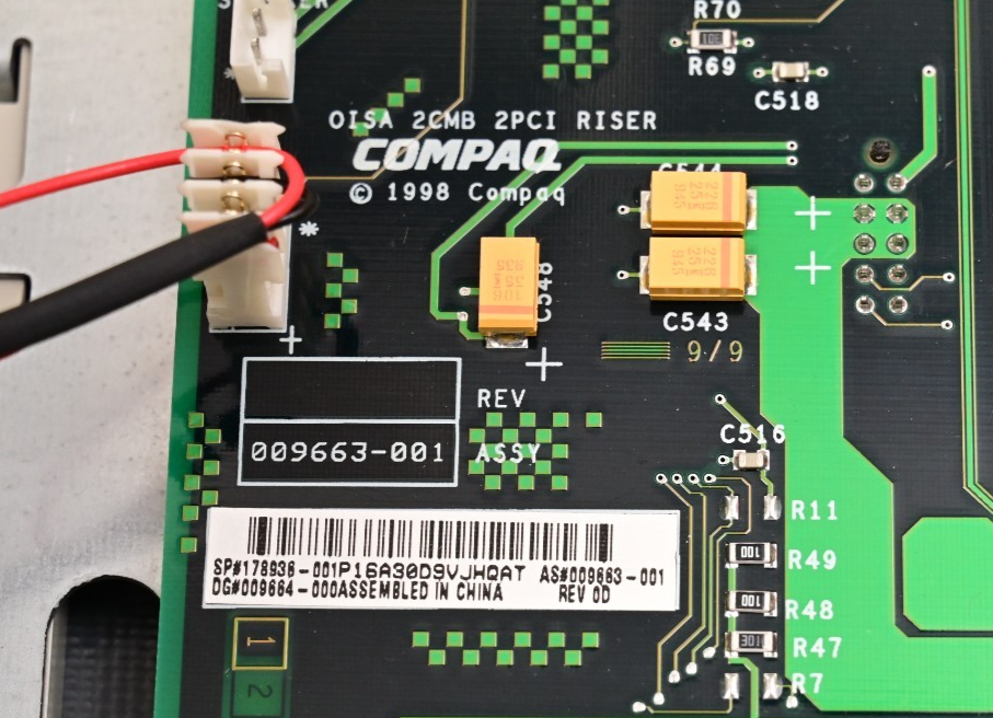 Vintage Compaq Deskpro 2PCI Riser Card w/ Chassis ISA/PCI w/ NIC ~1999/2000