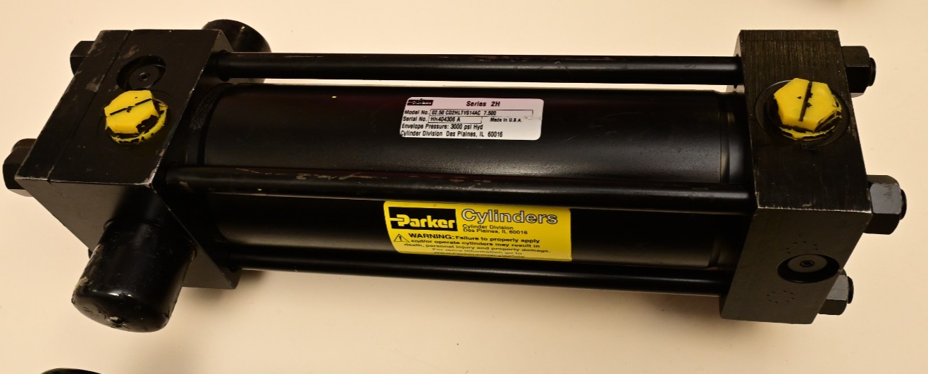 QTY 2 Parker Series 2H Hydraulic Cylinders 2.5"x7.5" 02.50 CD2HLTVS14AC 3000PSI